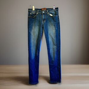 Sky Jeans Skinny Womens 9 10 Blue Stretch Mid Rise Denim 31 Inseam